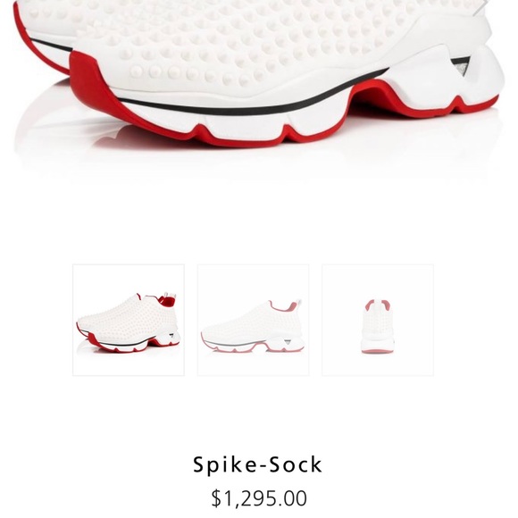 Designer Inspired Spiked Red Bottom Sneaker - Picture 15 of 16